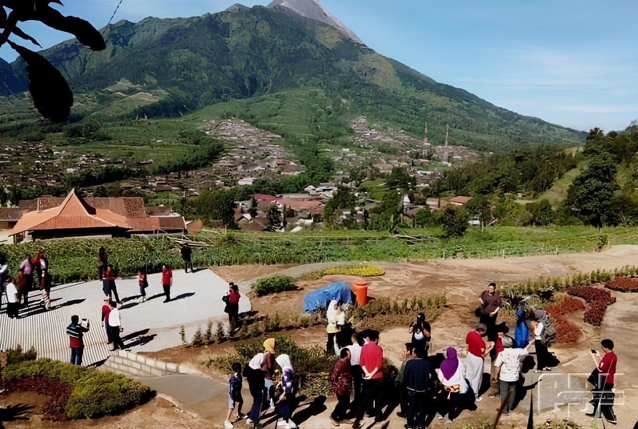 Pemandangan Desa Samiran di kawasan pegunungan Merapi dan Merbabu